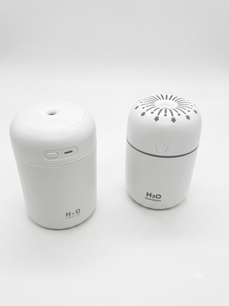 Humidificador con luz, modelos Liso y Estrella